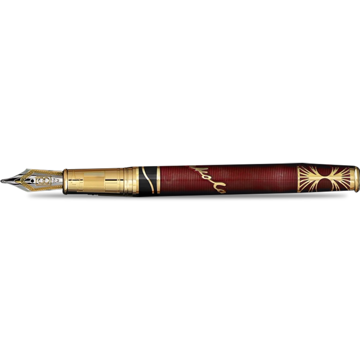 David Oscarson Tesla Fountain Pen - Translucent Red-Pen Boutique Ltd