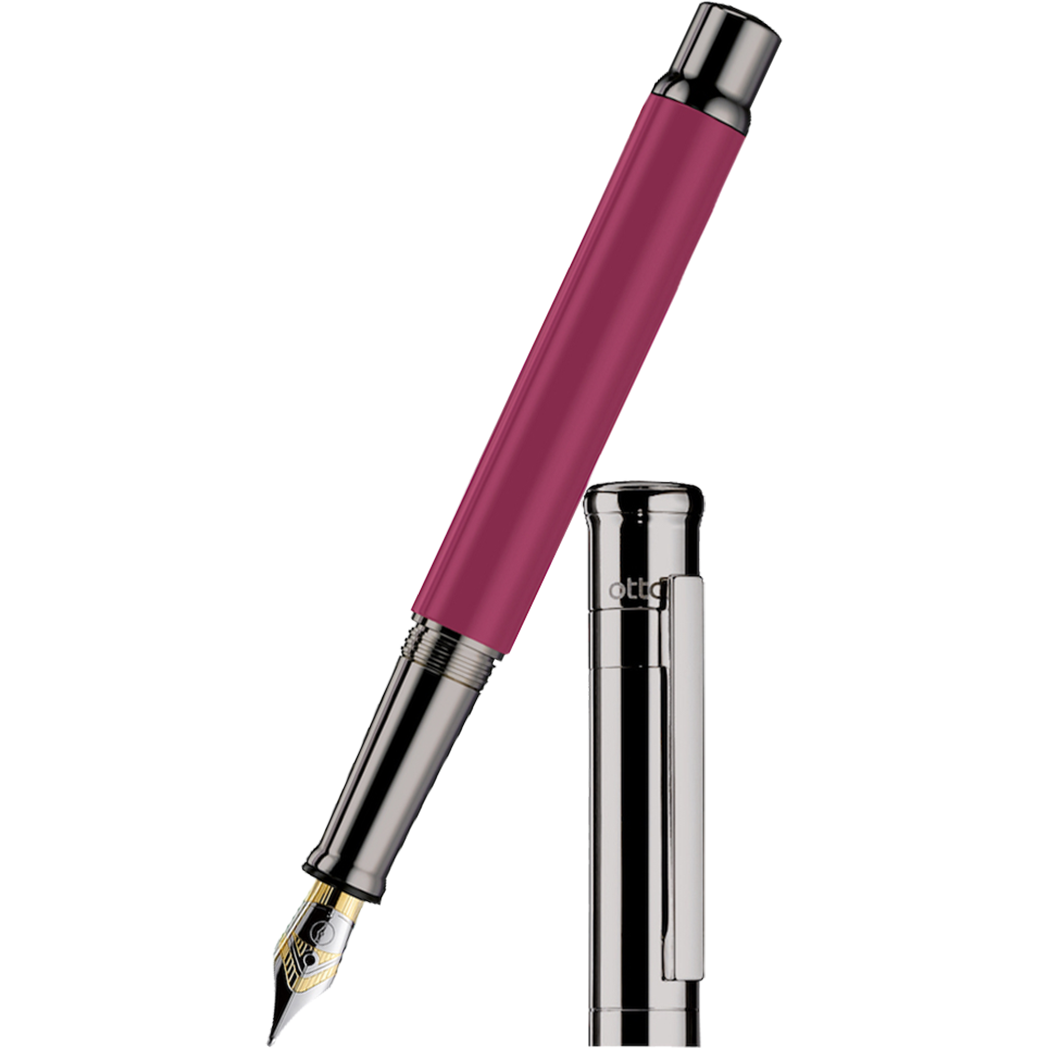 Otto Hutt Design 4 Fountain Pen - Carmine - 18K Gold Nib-Pen Boutique Ltd