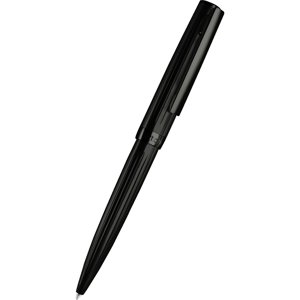 Otto Hutt Design 7 Ballpoint Pen - PVD Black Matte Lacquer-Pen Boutique Ltd