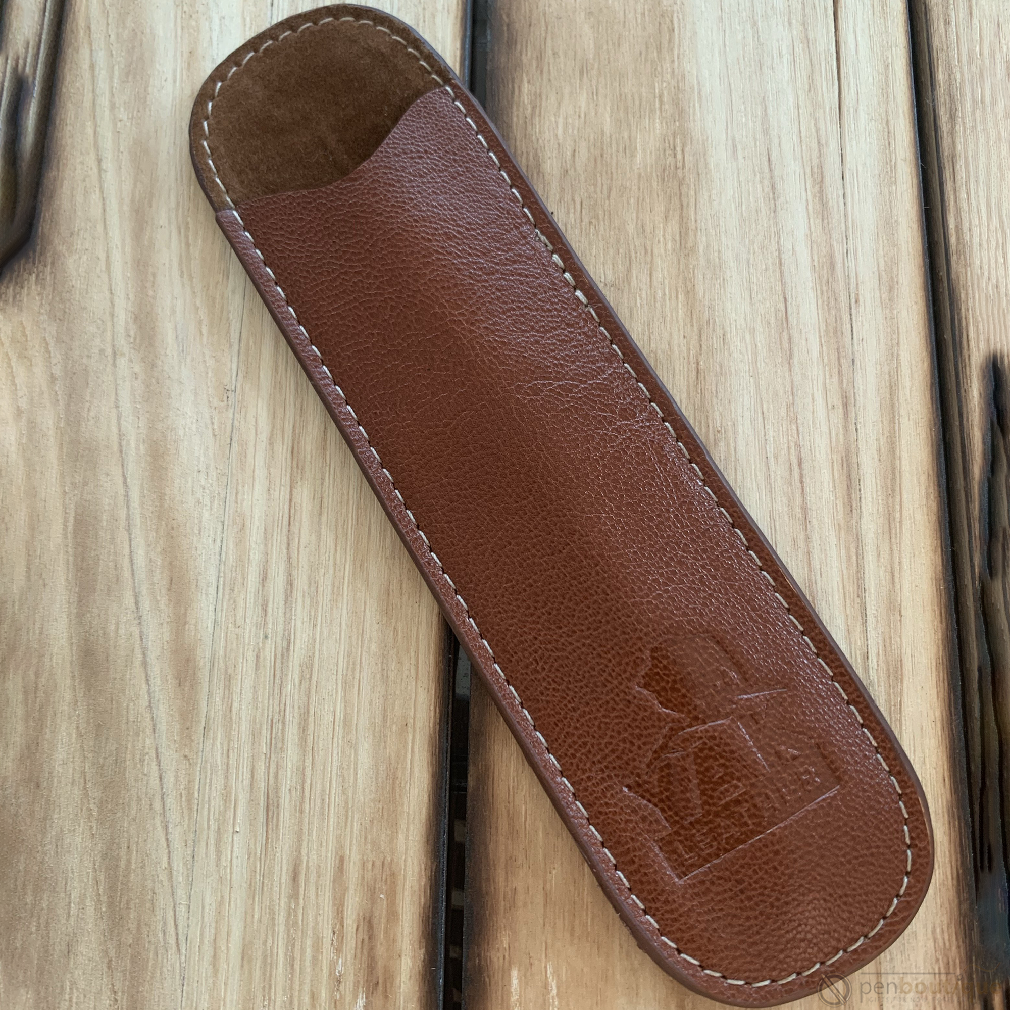 Pen Boutique Yak Leather Single Pen Sleeve - Tan-Pen Boutique Ltd