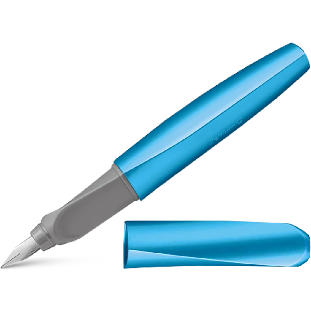 Pelikan Twist Fountain Pen - Frosted Blue - Medium (Boxed)-Pen Boutique Ltd