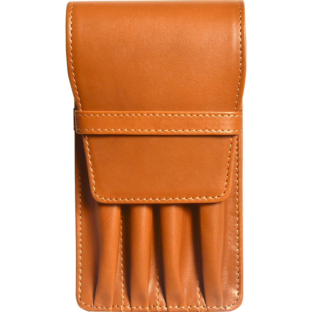 Pen Boutique Yak Leather 10 Pen Holder - Brown - Pen Boutique Ltd