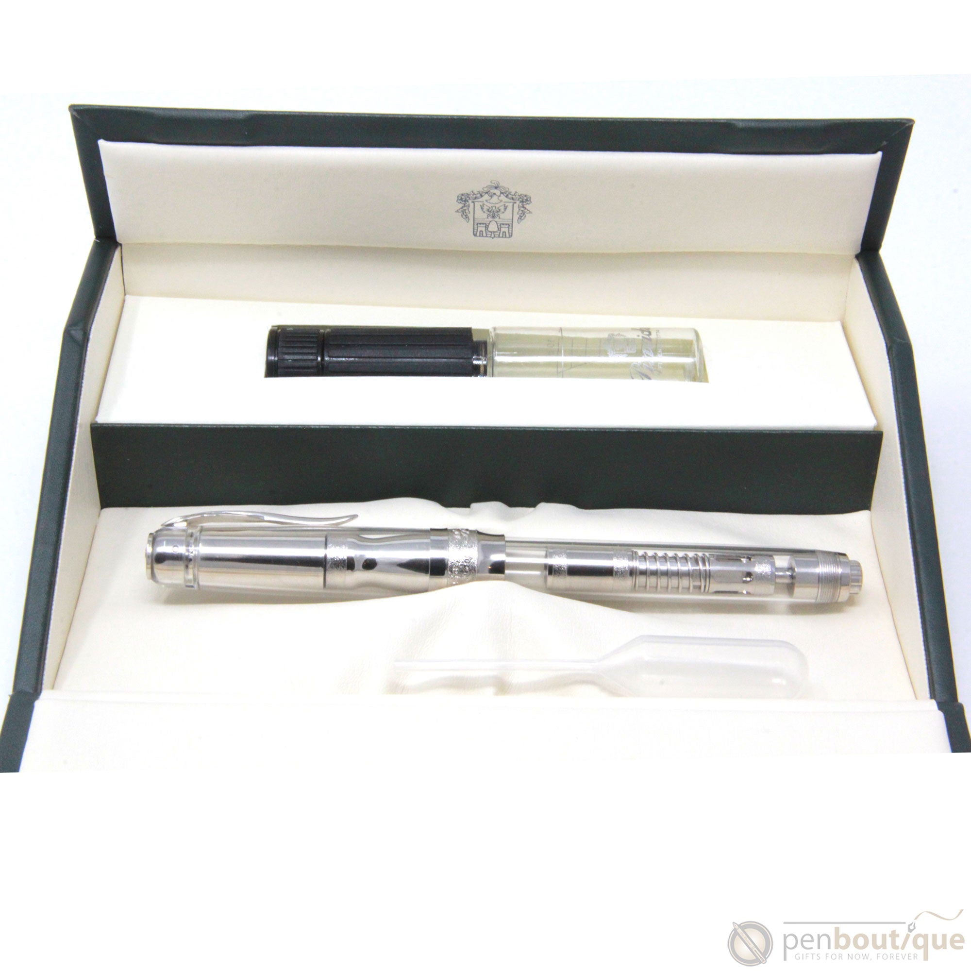 Pineider Mystery Filler Demonstrator Fountain Pen - White Sugar-Pen Boutique Ltd