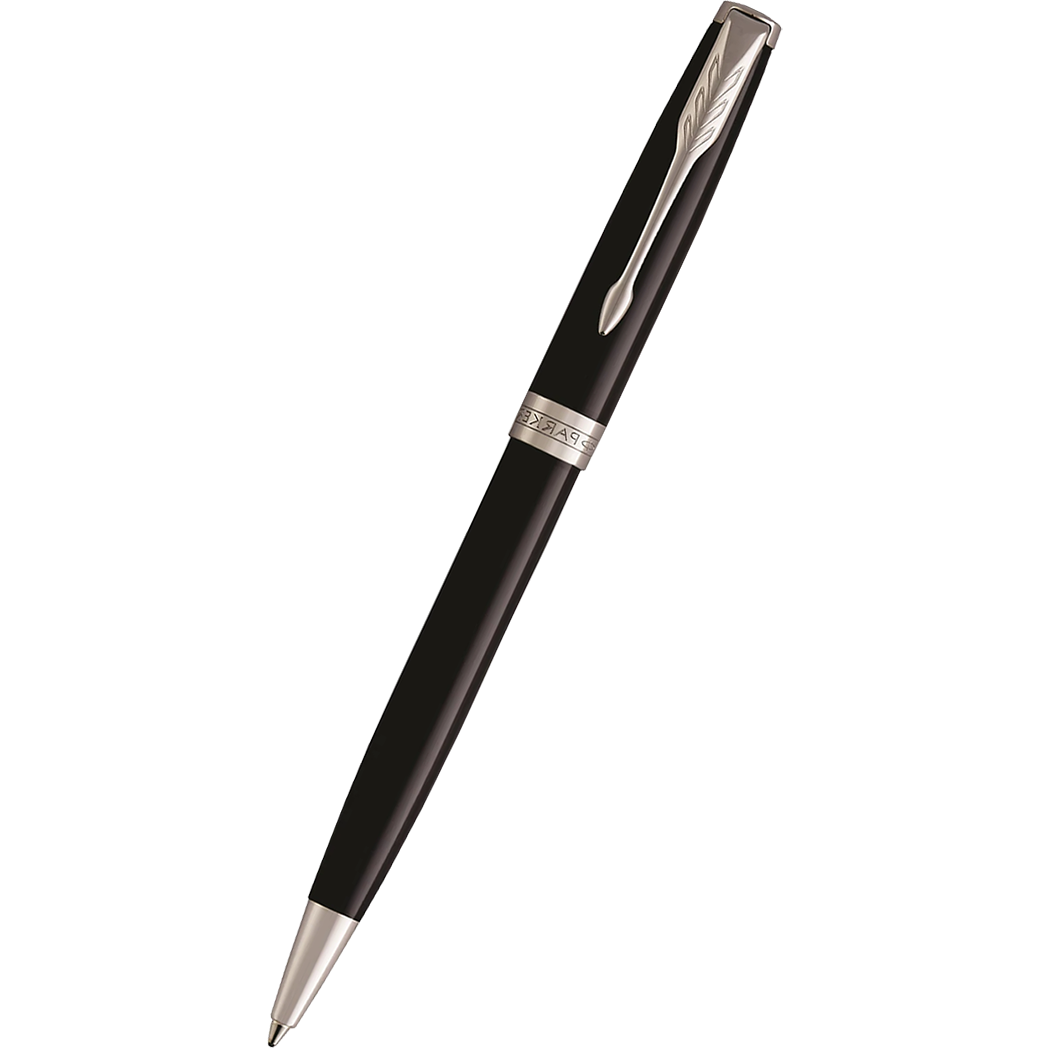 Parker Sonnet Black Lacquer with Chrome Trim Ballpoint Pen - Pen