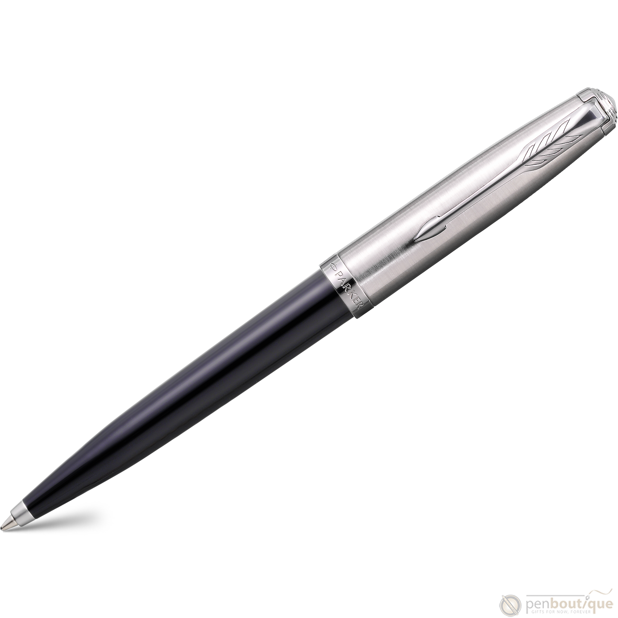 Parker 51 Next Generation Ballpoint Pen - Black - Chrome Trim-Pen Boutique Ltd