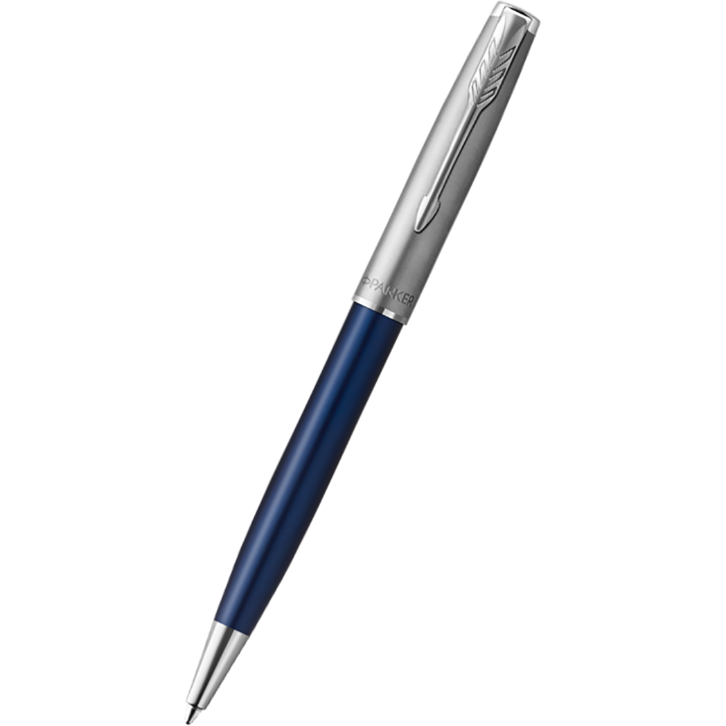 Parker Sonnet Ballpoint Pen - Blue - Chrome Trim - Pen Boutique Ltd