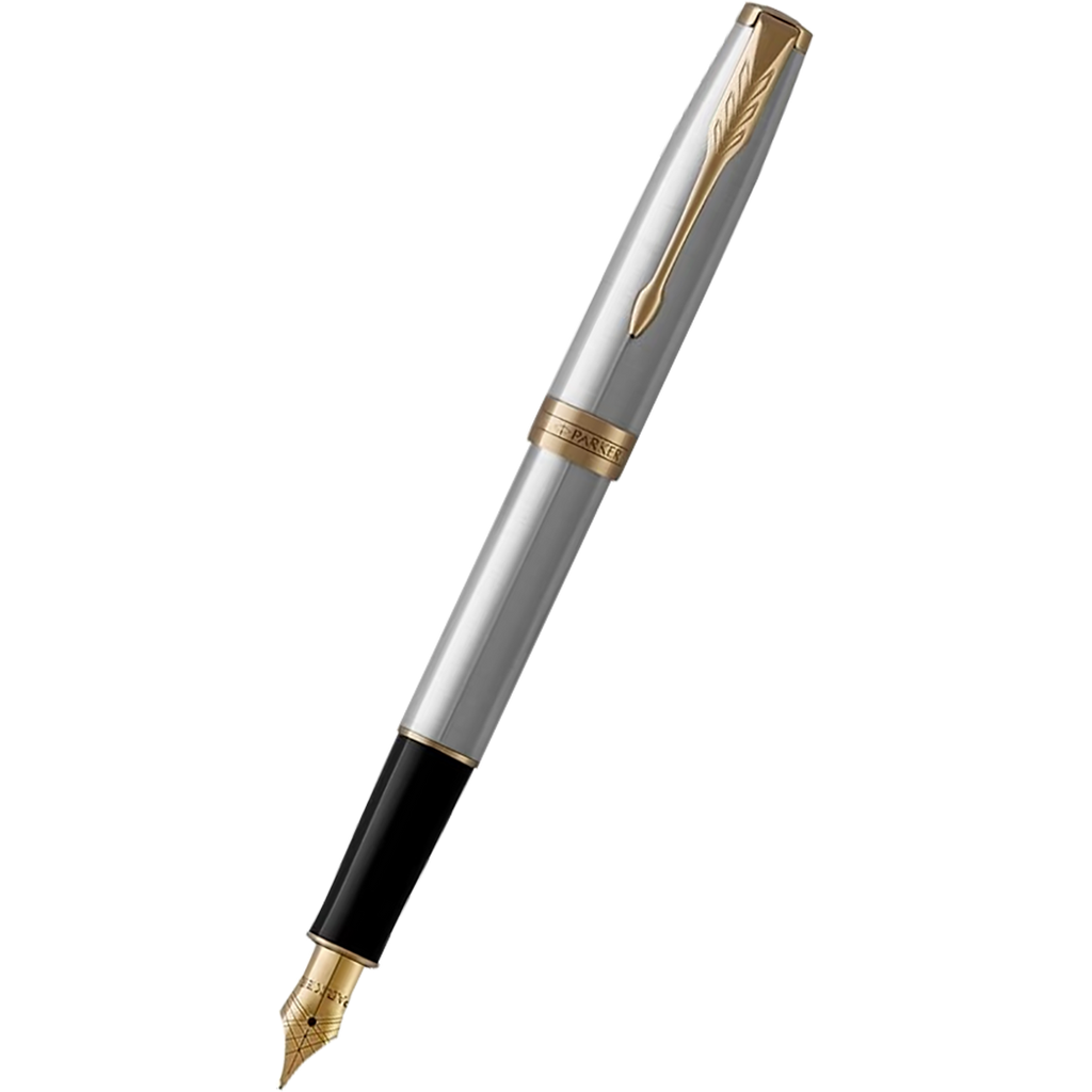 Parker Sonnet Stainless Steel with Gold Trim Fountain Pen