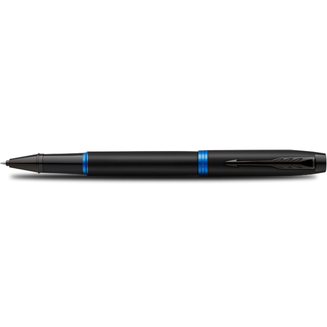 Parker IM Rollerball Pen - Satin Black - Marine Blue Ring-Pen Boutique Ltd