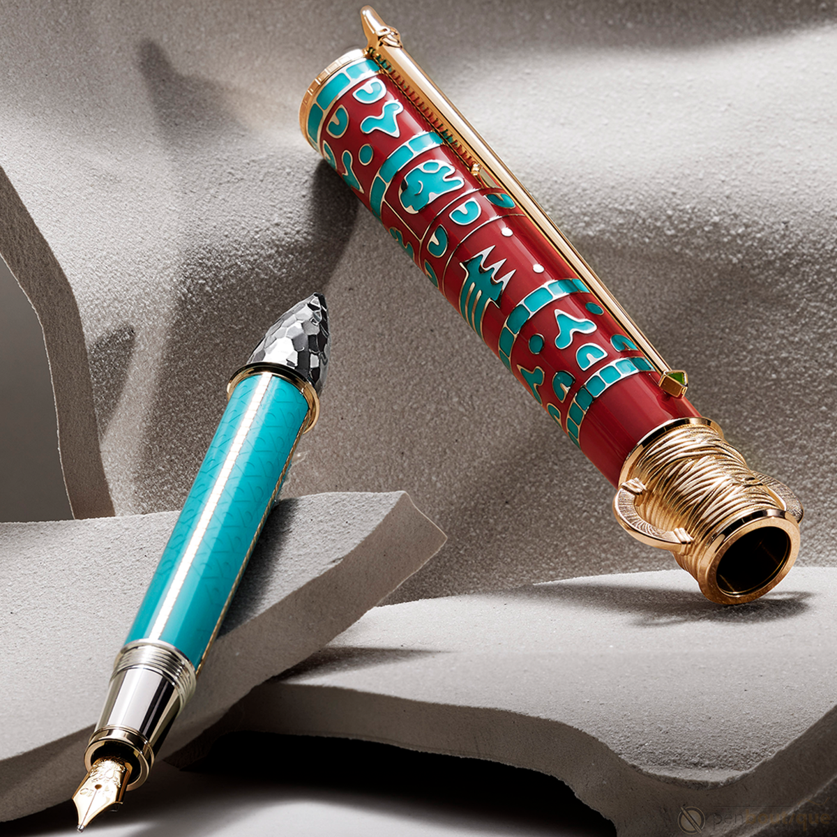 Montblanc Fountain Pen - Limited Edition 888 - Patron of Art - Moctezuma-Pen Boutique Ltd