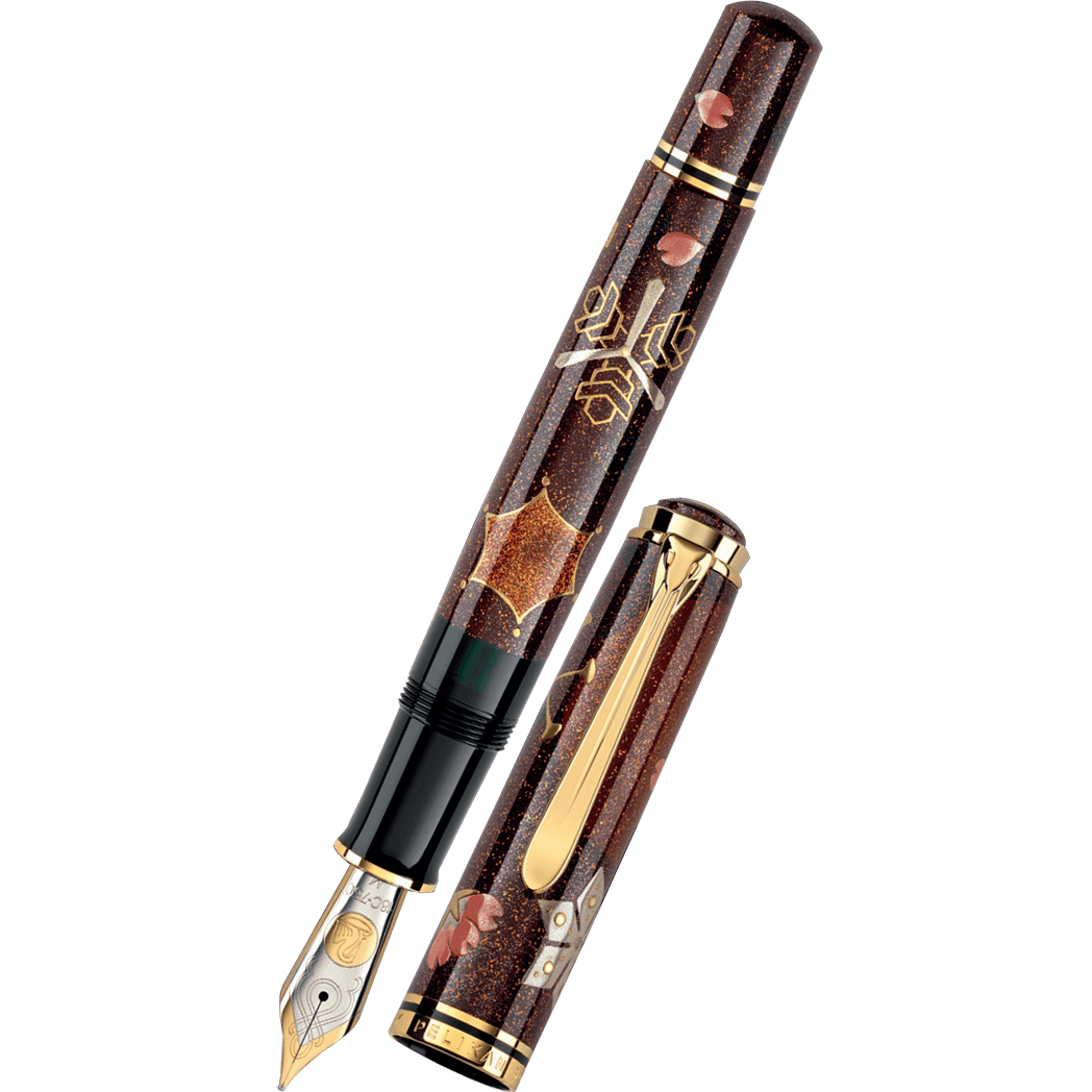 Pelikan Maki-e Fountain Pen - Limited Edition - Snow Moon and Flowers