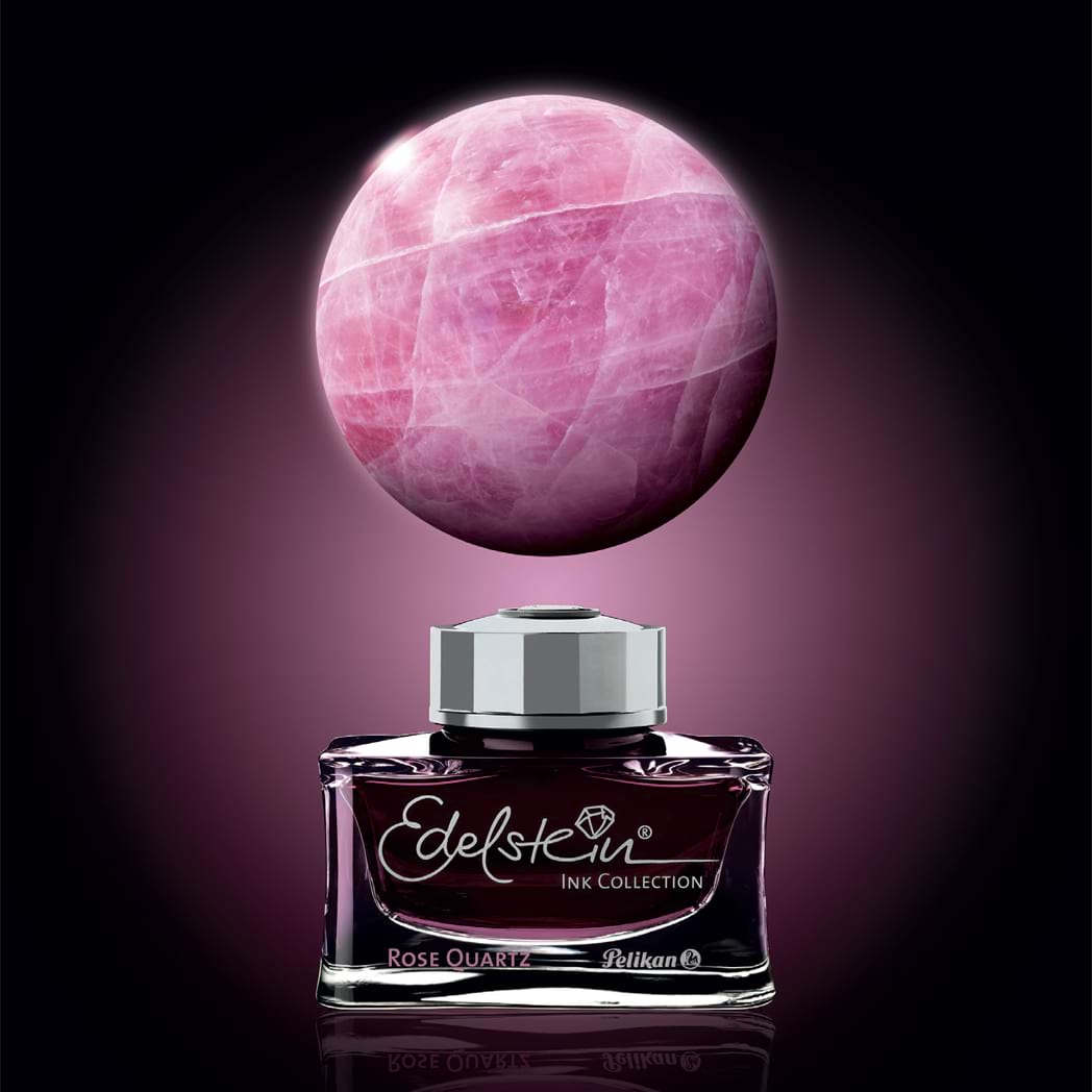 Pelikan Edelstein Ink Bottle - Rose Quartz - Ink Of The Year 2023