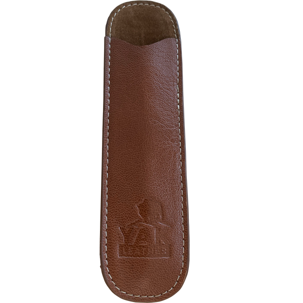 Pen Boutique Yak Leather Single Pen Sleeve - Tan-Pen Boutique Ltd