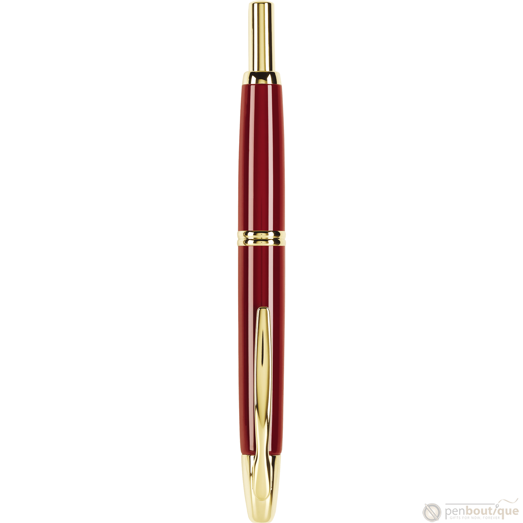 Pilot Vanishing Point Red / Gold Fountain Pen, Fine