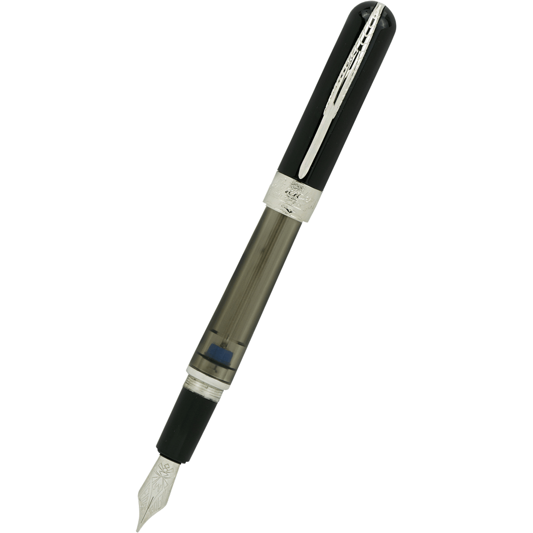 Pineider Avatar UR Traveler Fountain Pen - Twin Tank Touchdown Graphene Black-Pen Boutique Ltd