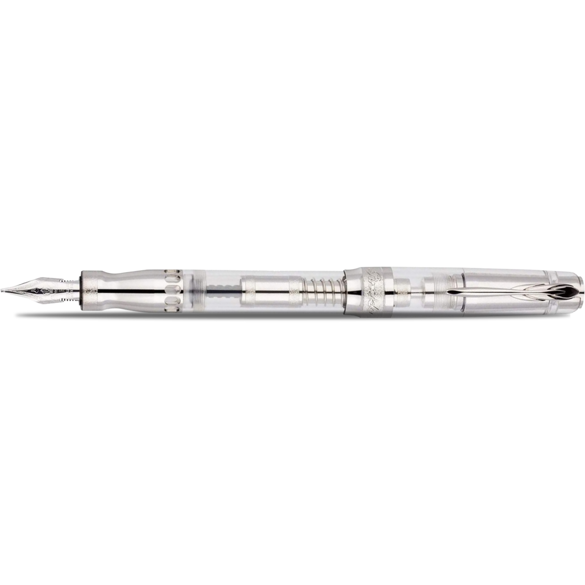 Pineider Mystery Filler Demonstrator Fountain Pen - White Sugar-Pen Boutique Ltd