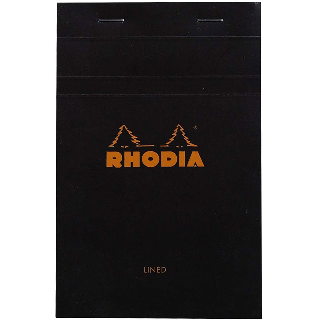 Rhodia Pad - Black - Lined - 80S (3-1/2 X5)-Pen Boutique Ltd