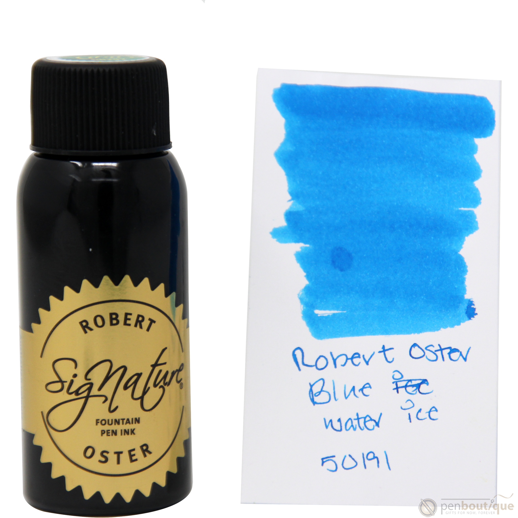 Robert Oster Signature Ink Bottle - Blue Water Ice - 50ml-Pen Boutique Ltd