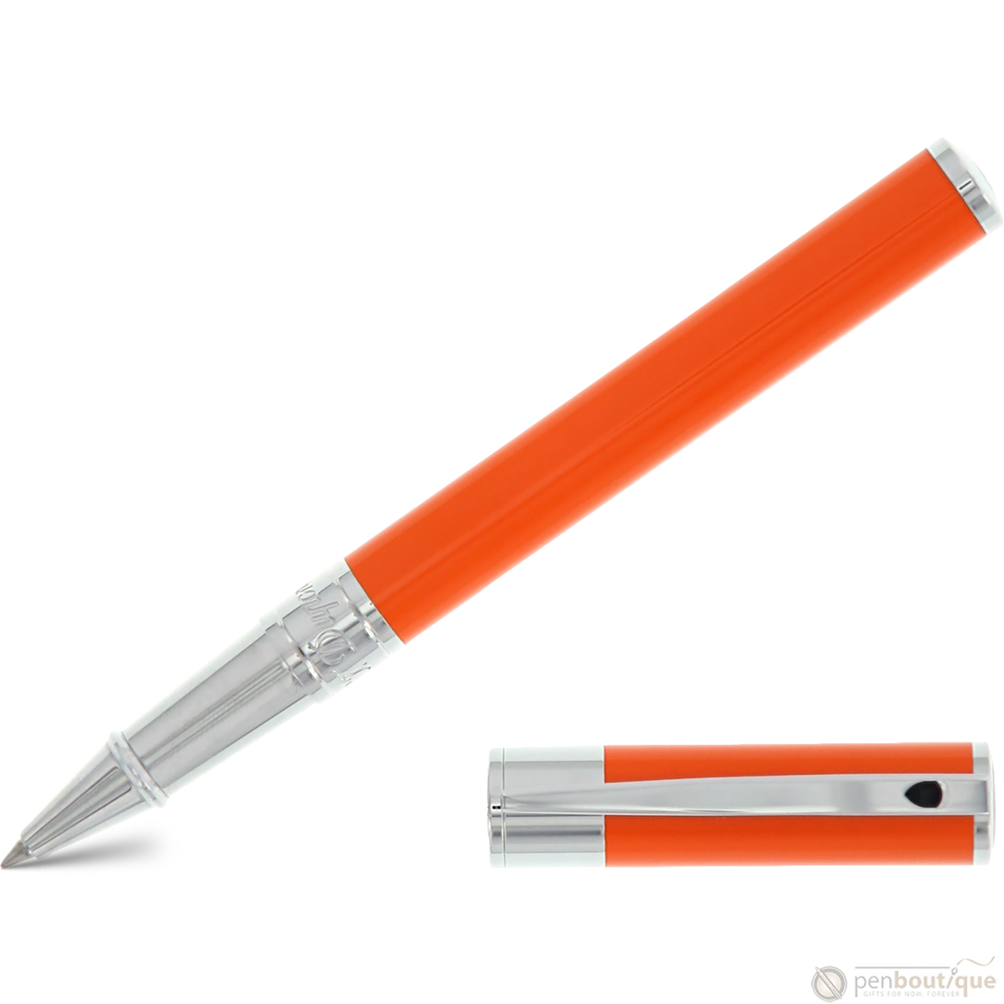 S T Dupont D-Initial Rollerball Pen - Orange-Pen Boutique Ltd