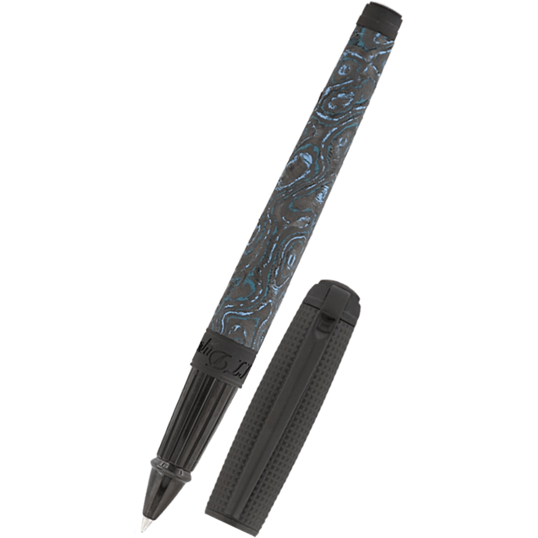 S T Dupont Line D Rollerball Pen - Carbon Graphite - Glacial Cave - Large-Pen Boutique Ltd