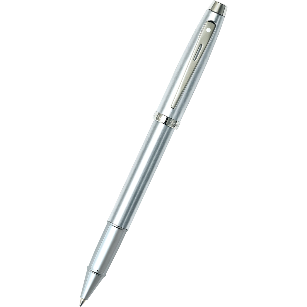 Sheaffer 100 Rollerball Pen - Brushed Chrome - Chrome Trim - Pen ...