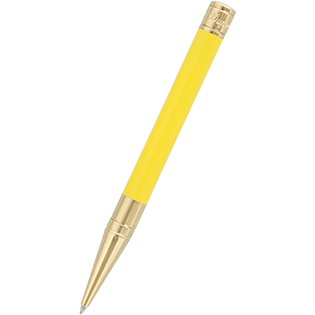 S T Dupont D-Initial Ballpoint Pen - Pastel Vanilla - Yellow Gold Trim-Pen Boutique Ltd