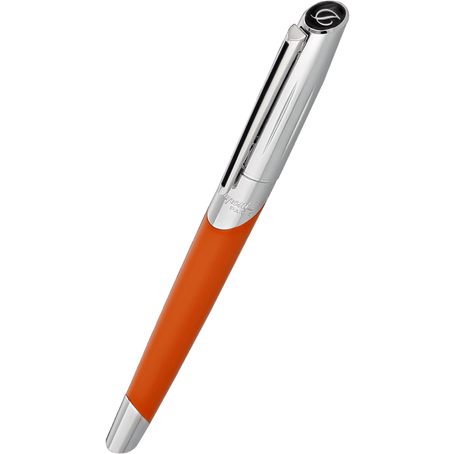 ST Dupont Defi Millennium Silver/Matte Orange Fountain Pen - Pen