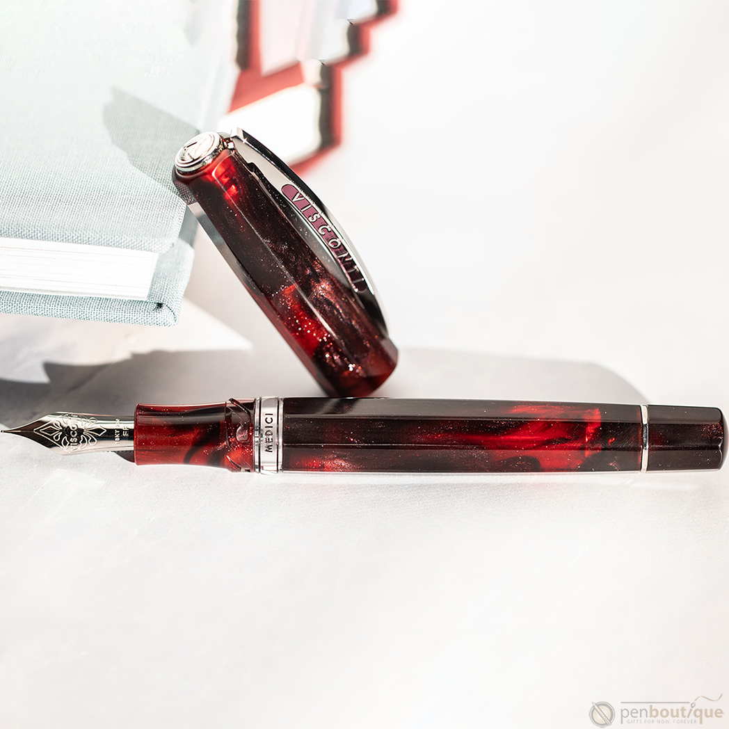 Visconti Fountain Pen - Medici Astral - Nova Red - Oversize-Pen Boutique Ltd