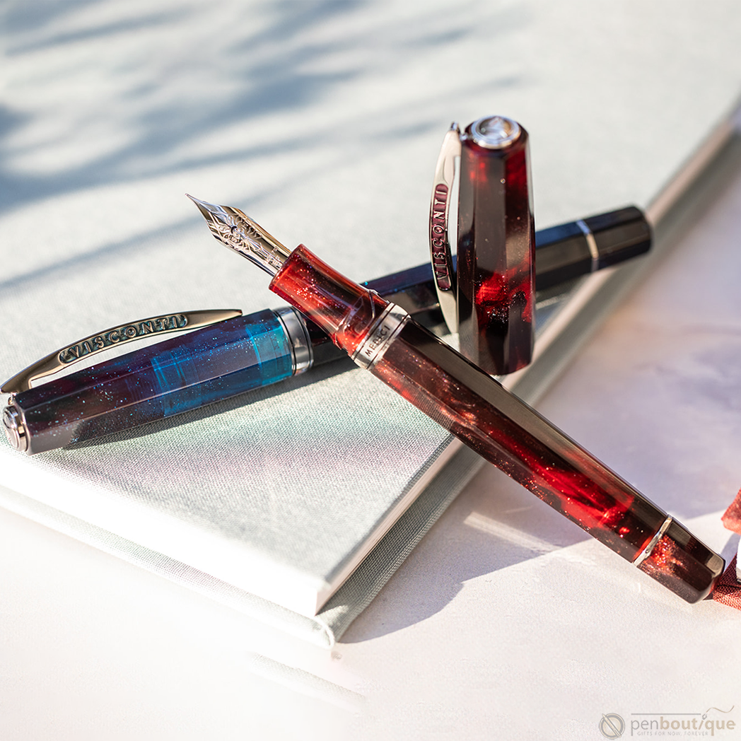 Visconti Fountain Pen - Medici Astral - Nova Red - Oversize-Pen Boutique Ltd