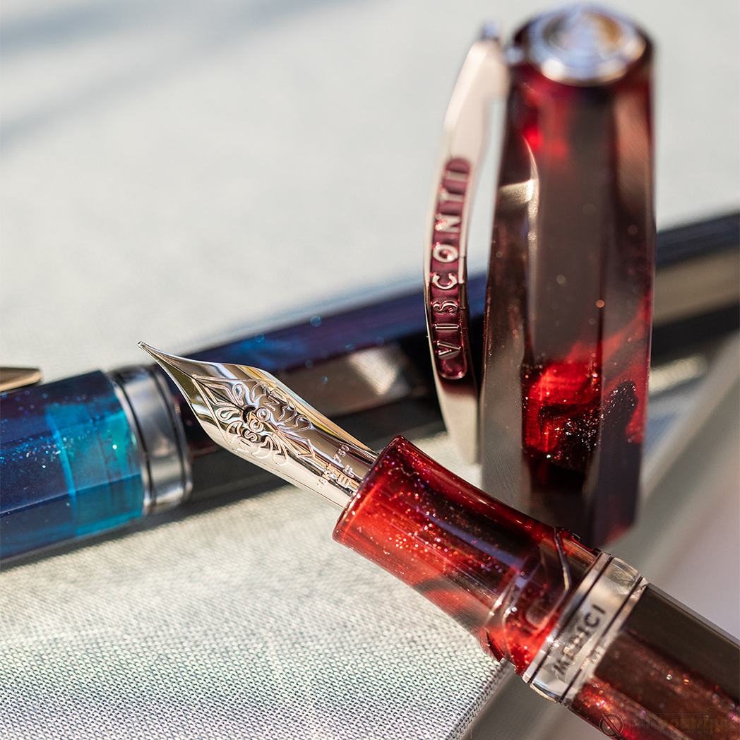 Visconti Fountain Pen - Medici Astral - Nova Red - Oversize-Pen Boutique Ltd