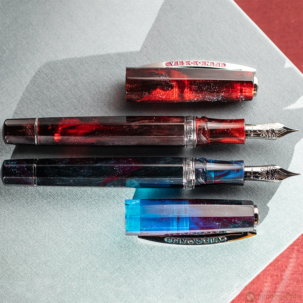 Visconti Fountain Pen - Medici Astral - Nova Red - Oversize-Pen Boutique Ltd