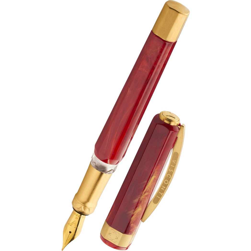 Visconti Opera Gold Fountain Pen - Red-Pen Boutique Ltd