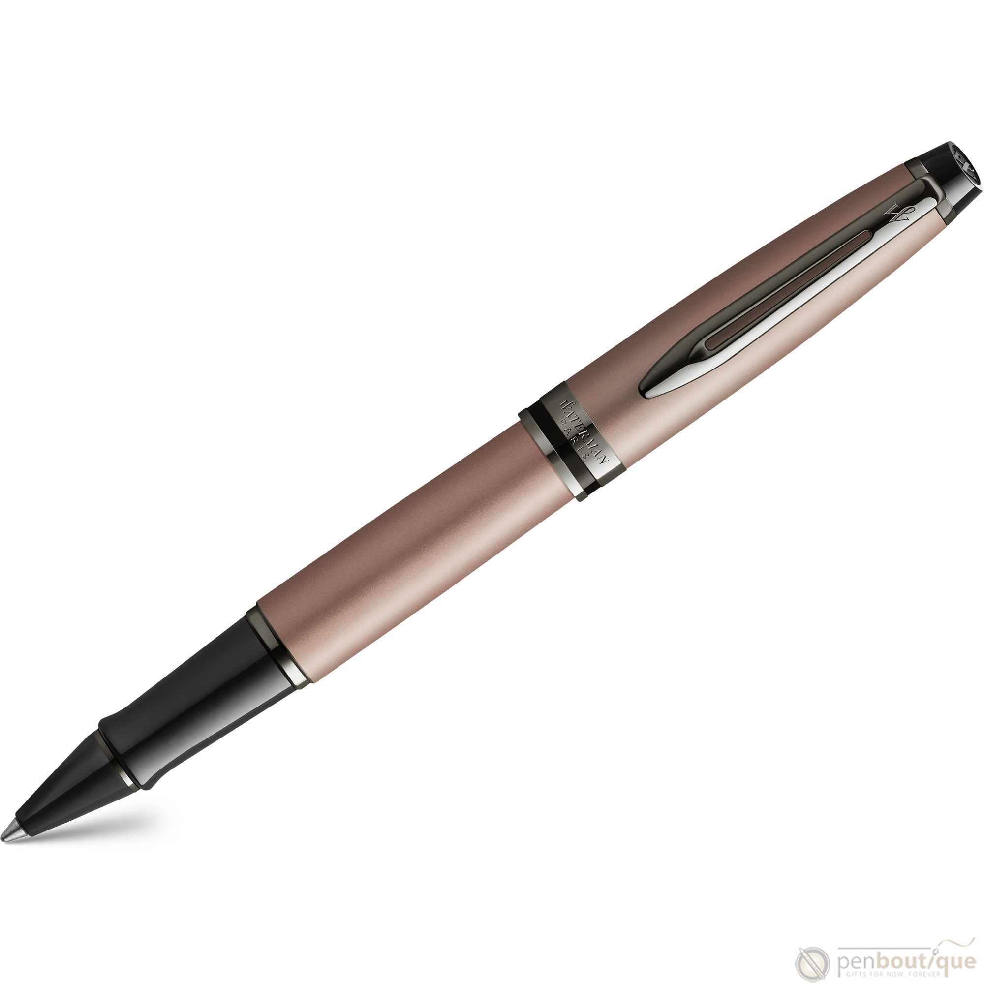 Waterman Expert3 Rollerball Pen - Rose Gold - Ruthenium Trim (Special Edition)-Pen Boutique Ltd