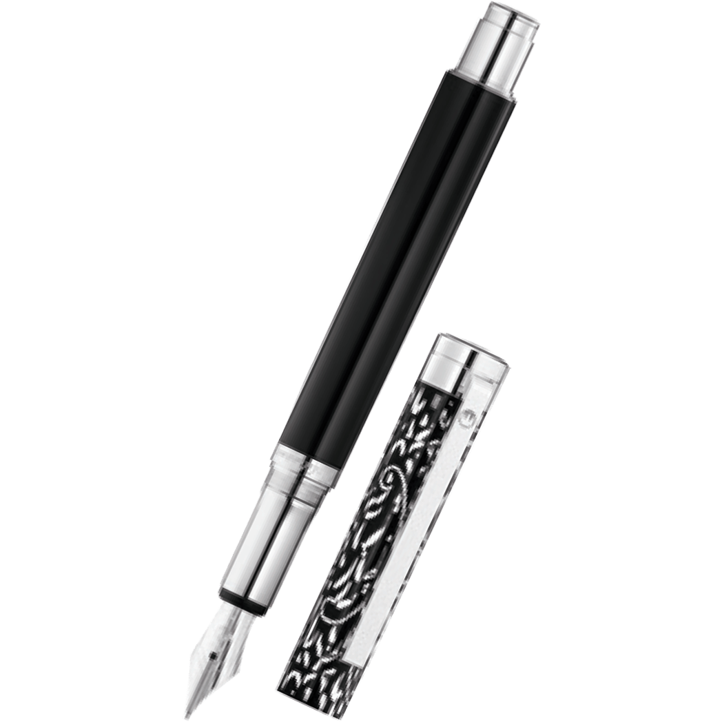 Waldmann Xetra Vienna Fountain Pen - Black - Platinum Trim-Pen Boutique Ltd