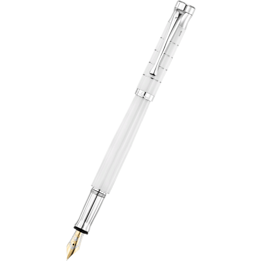 Waldmann Tango Fountain Pen - White - Ring Pattern-Pen Boutique Ltd