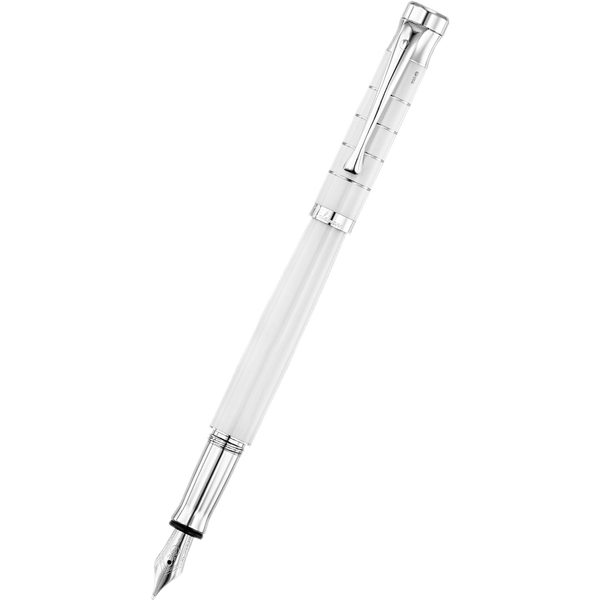 Waldmann Tango Fountain Pen - White - Ring Pattern-Pen Boutique Ltd