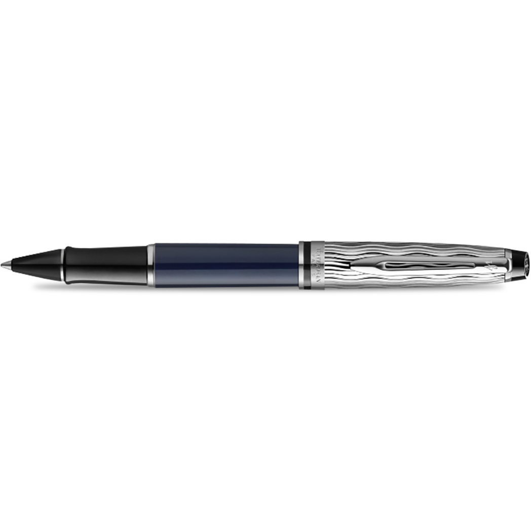 Waterman Expert L’Essence du Bleu Rollerball Pen - Metal & Blue-Pen Boutique Ltd