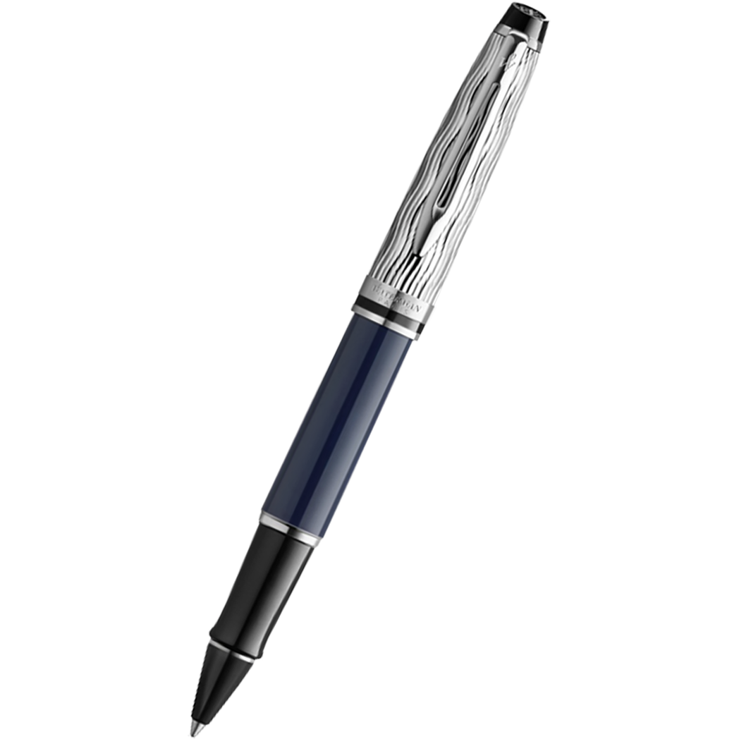 Waterman Expert L’Essence du Bleu Rollerball Pen - Metal & Blue-Pen Boutique Ltd