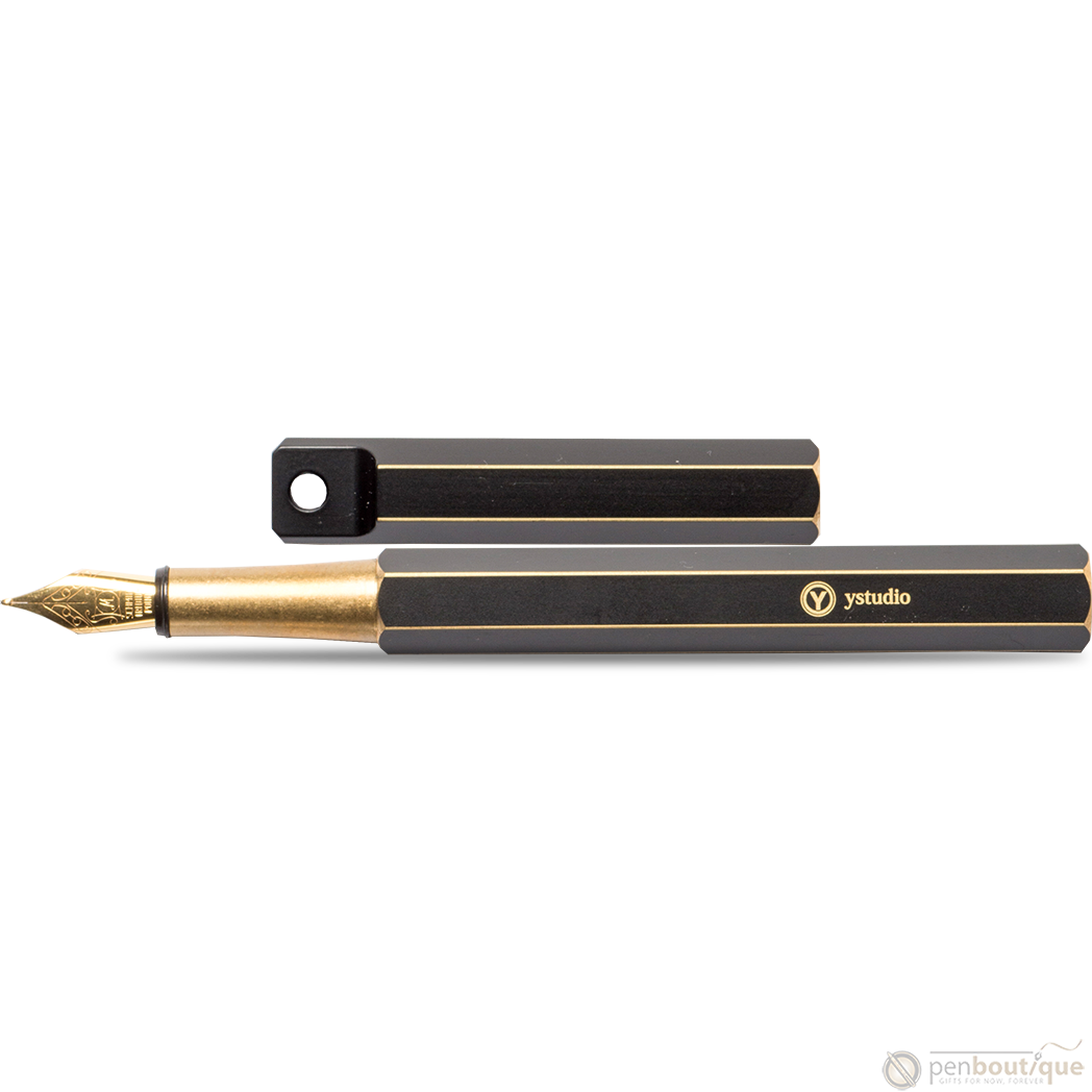 YStudio Brassing Portable Fountain Pen - Black-Pen Boutique Ltd