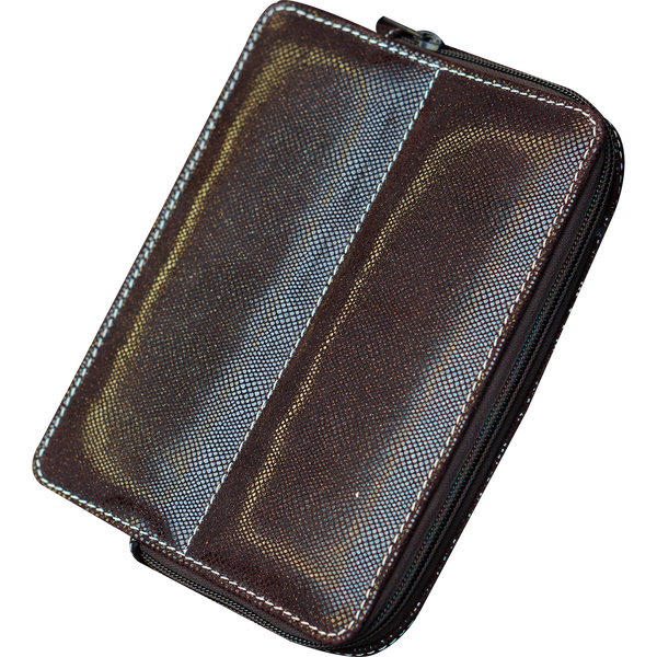 Pen Boutique Yak Leather 10 Pen Box - Brown Glitter-Pen Boutique Ltd