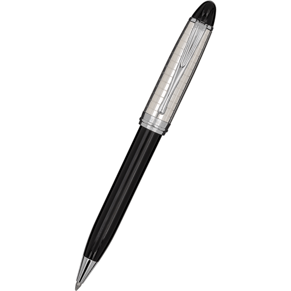 Aurora Ipsilon Ballpoint Pen - Black (Quadra Pattern)-Pen Boutique Ltd