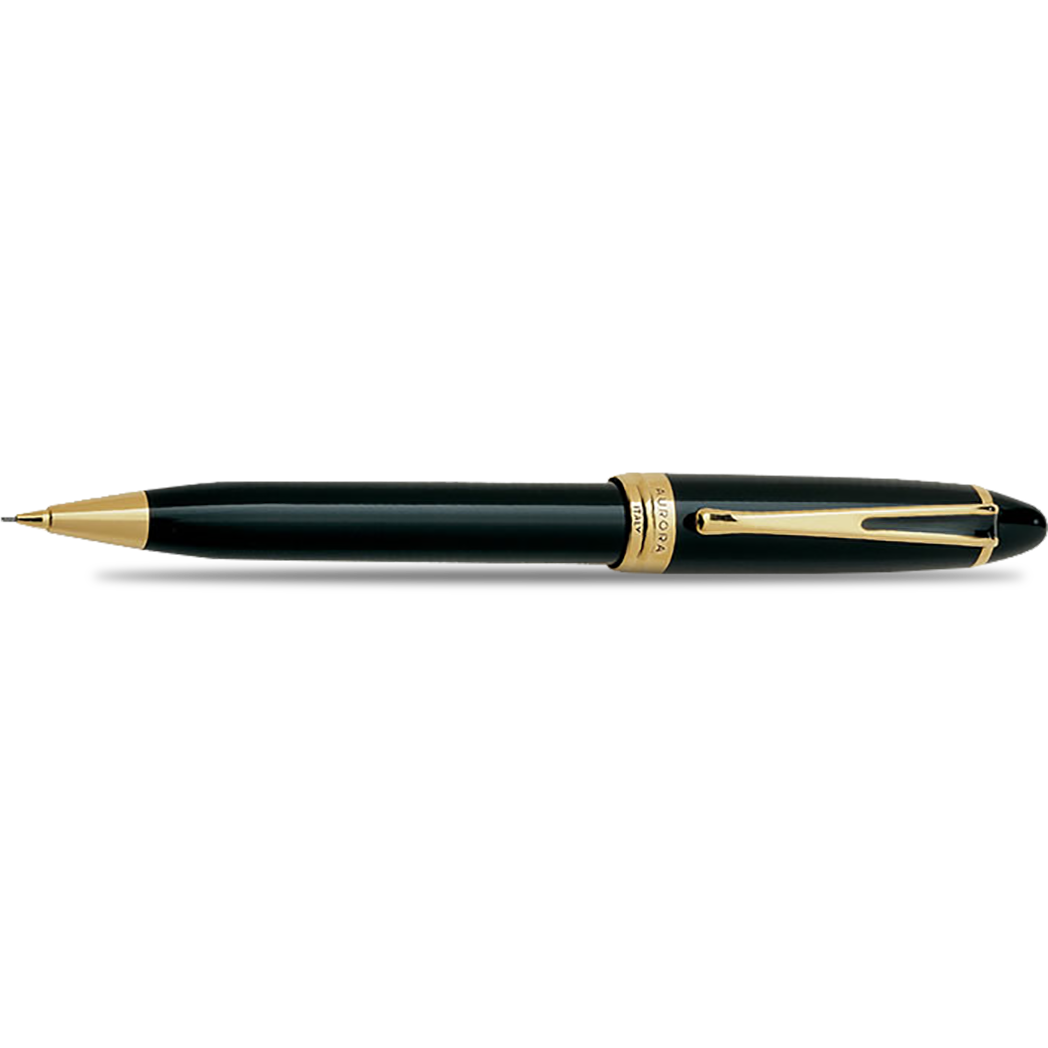 Aurora Ipsilon Deluxe Mechanical Pencil - Black - Gold Trim-Pen Boutique Ltd