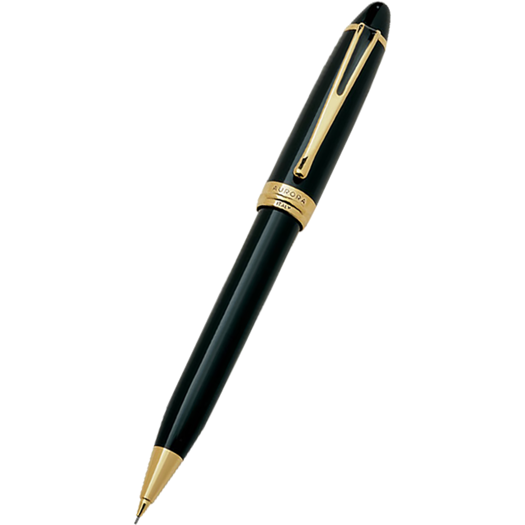 Aurora Ipsilon Deluxe Mechanical Pencil - Black - Gold Trim-Pen Boutique Ltd