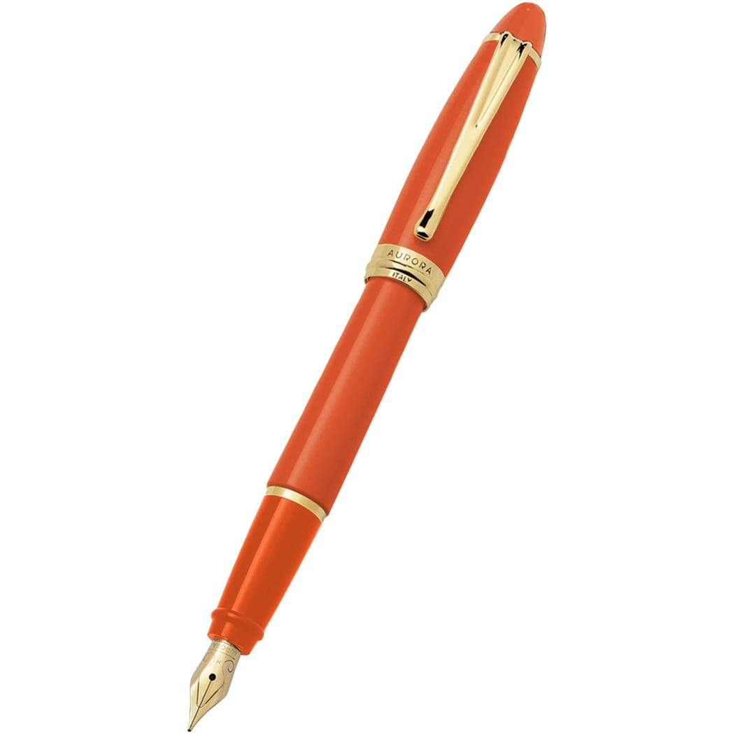 Aurora Ipsilon Fountain Pen - Seasons - Autumn Orange - Yellow Gold Trim-Pen Boutique Ltd