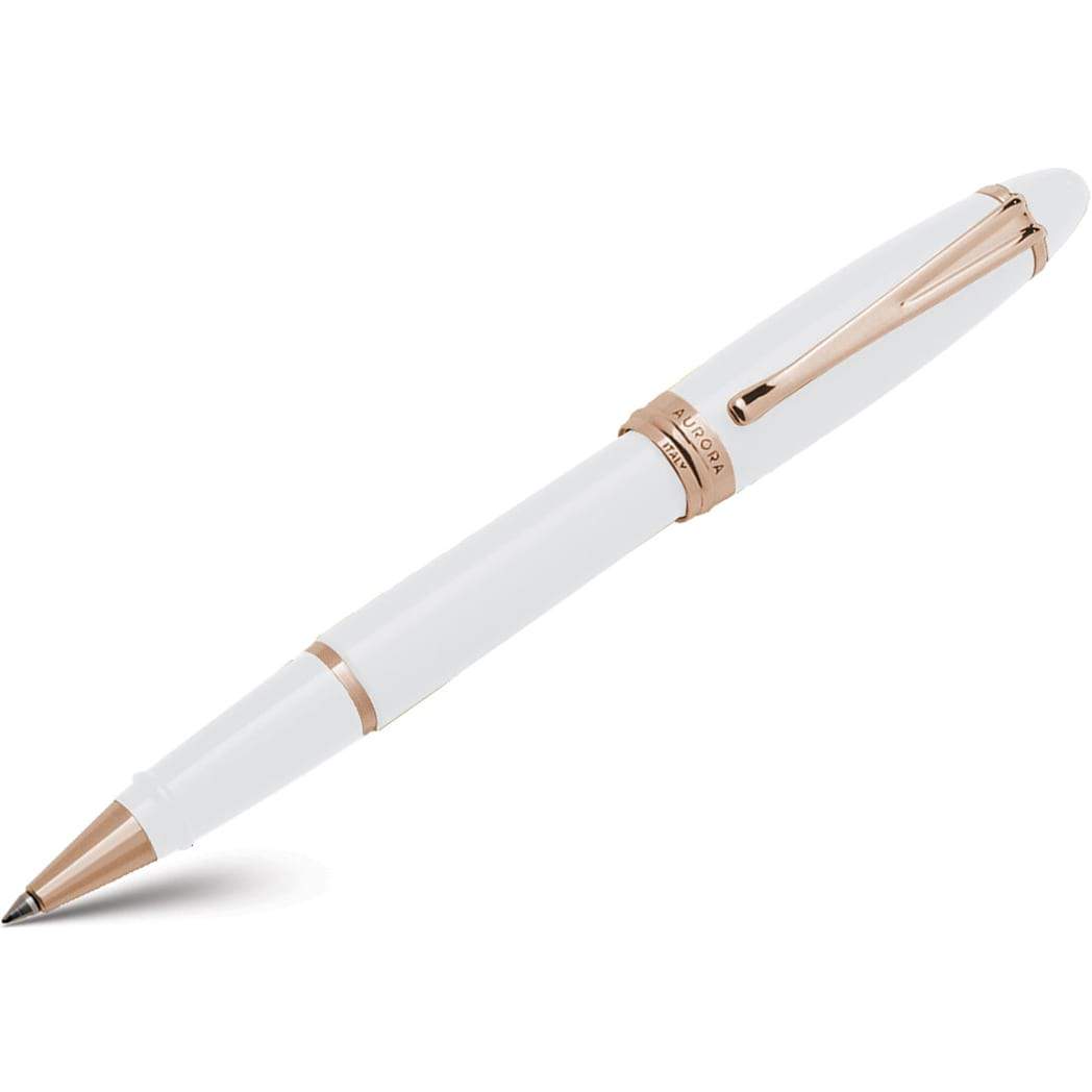 Aurora Ipsilon Rollerball Pen - Seasons - Winter White - Rose Gold Trim-Pen Boutique Ltd