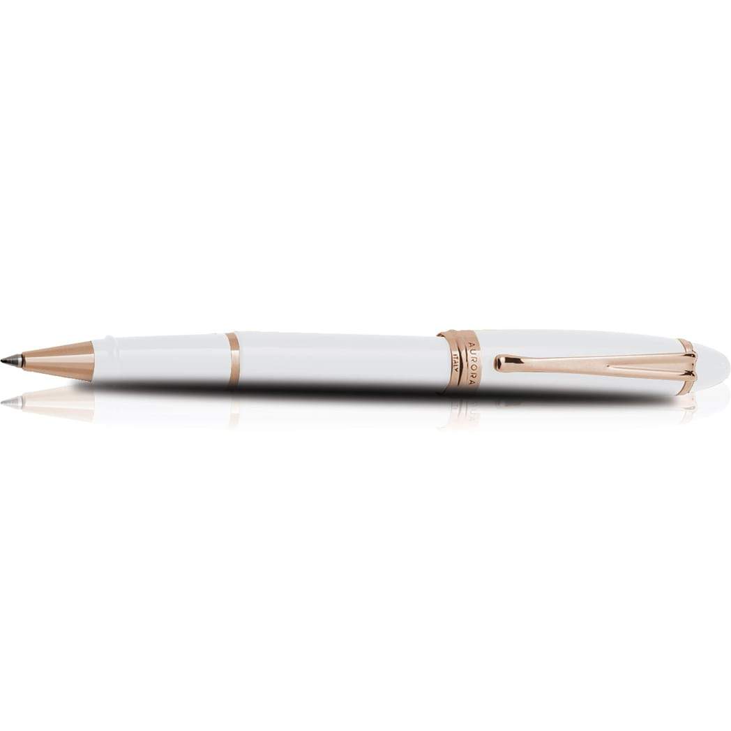 Aurora Ipsilon Rollerball Pen - Seasons - Winter White - Rose Gold Trim-Pen Boutique Ltd