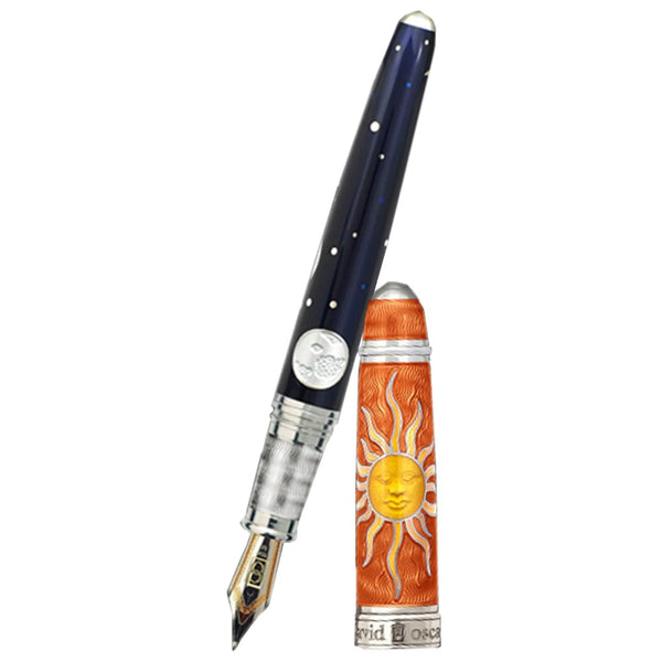 David Oscarson Celestial Fountain Pen - Limited Edition - Golden Yellow Blazing Saffron-Pen Boutique Ltd