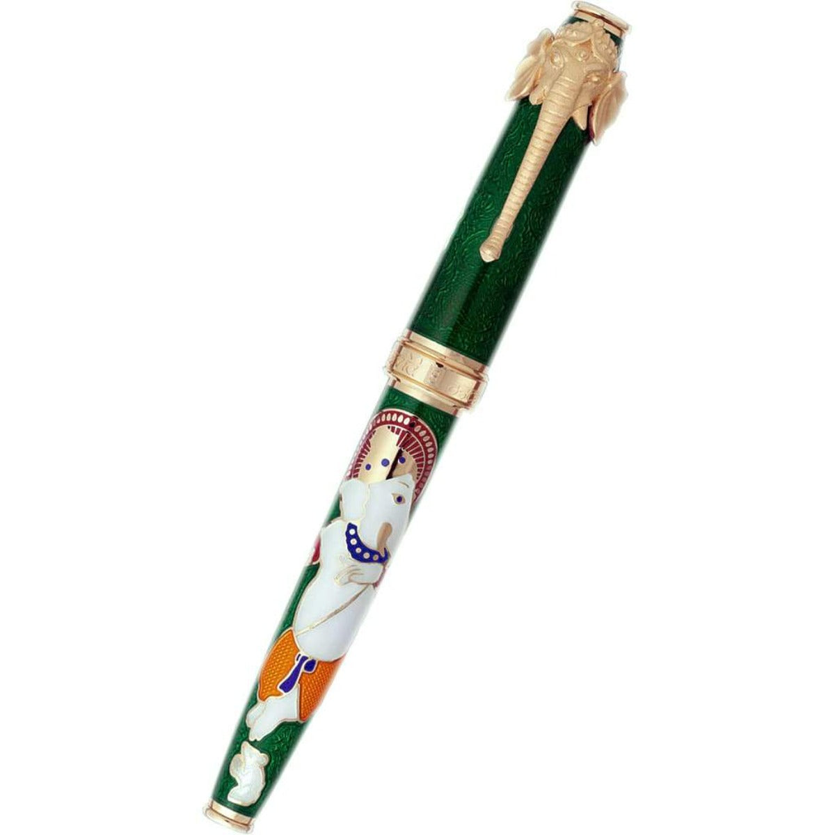 David Oscarson Lord Ganesha Fountain Pen - Emerald Green-Pen Boutique Ltd