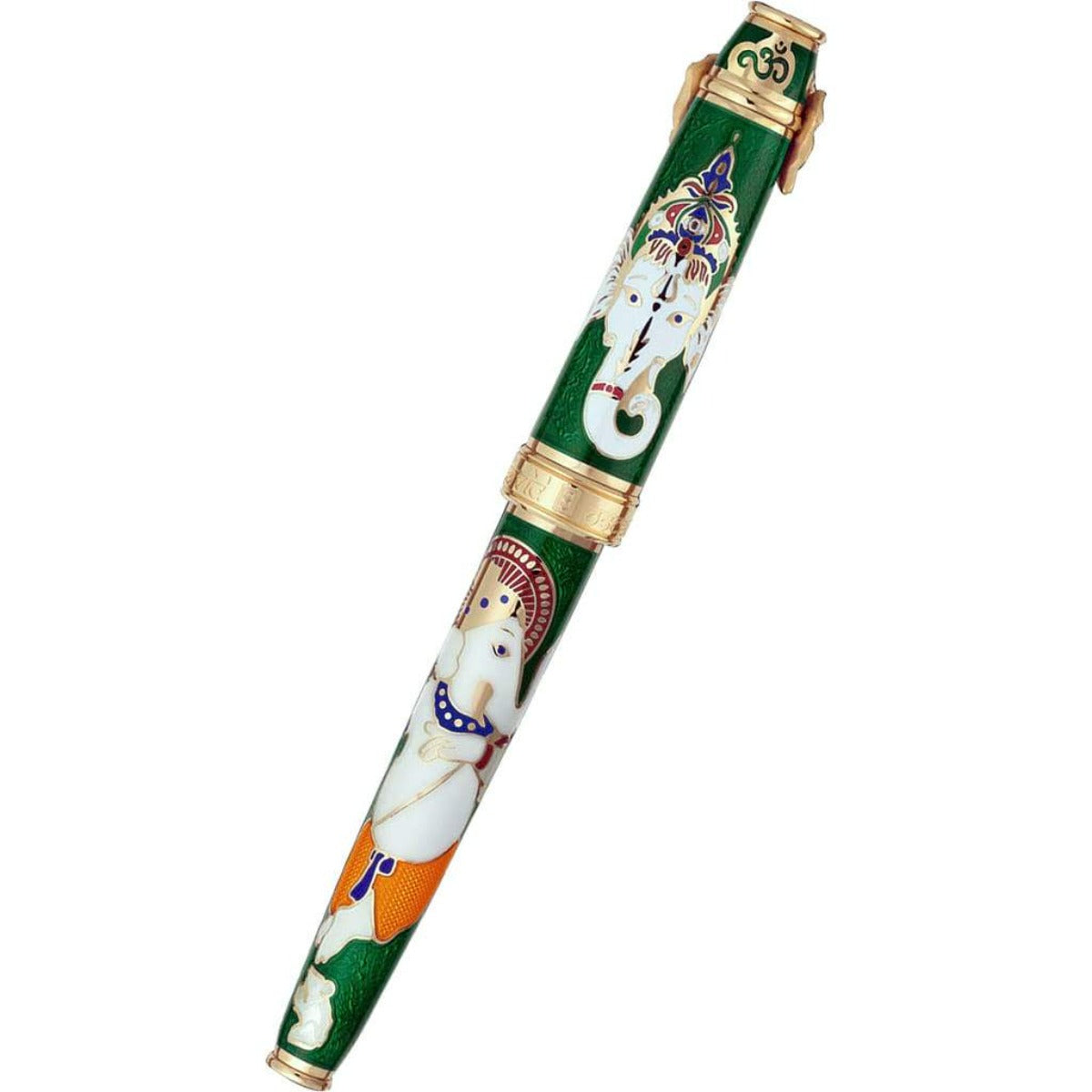 David Oscarson Lord Ganesha Fountain Pen - Emerald Green-Pen Boutique Ltd