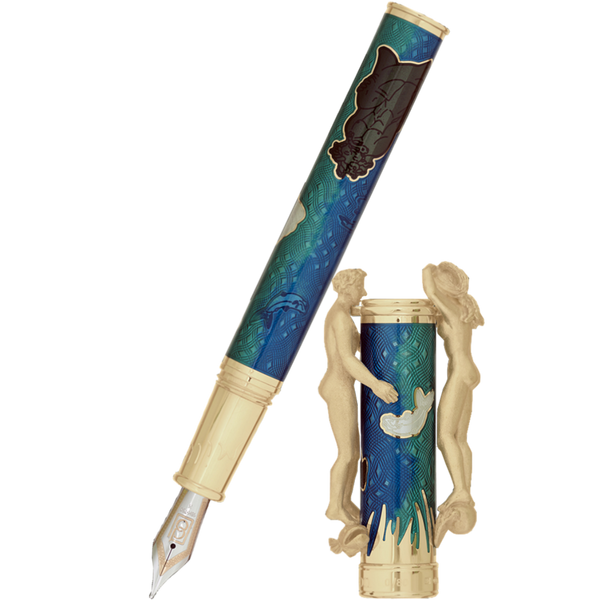 David Oscarson Marriage of the Waters Fountain Pen - Teal-Pen Boutique Ltd