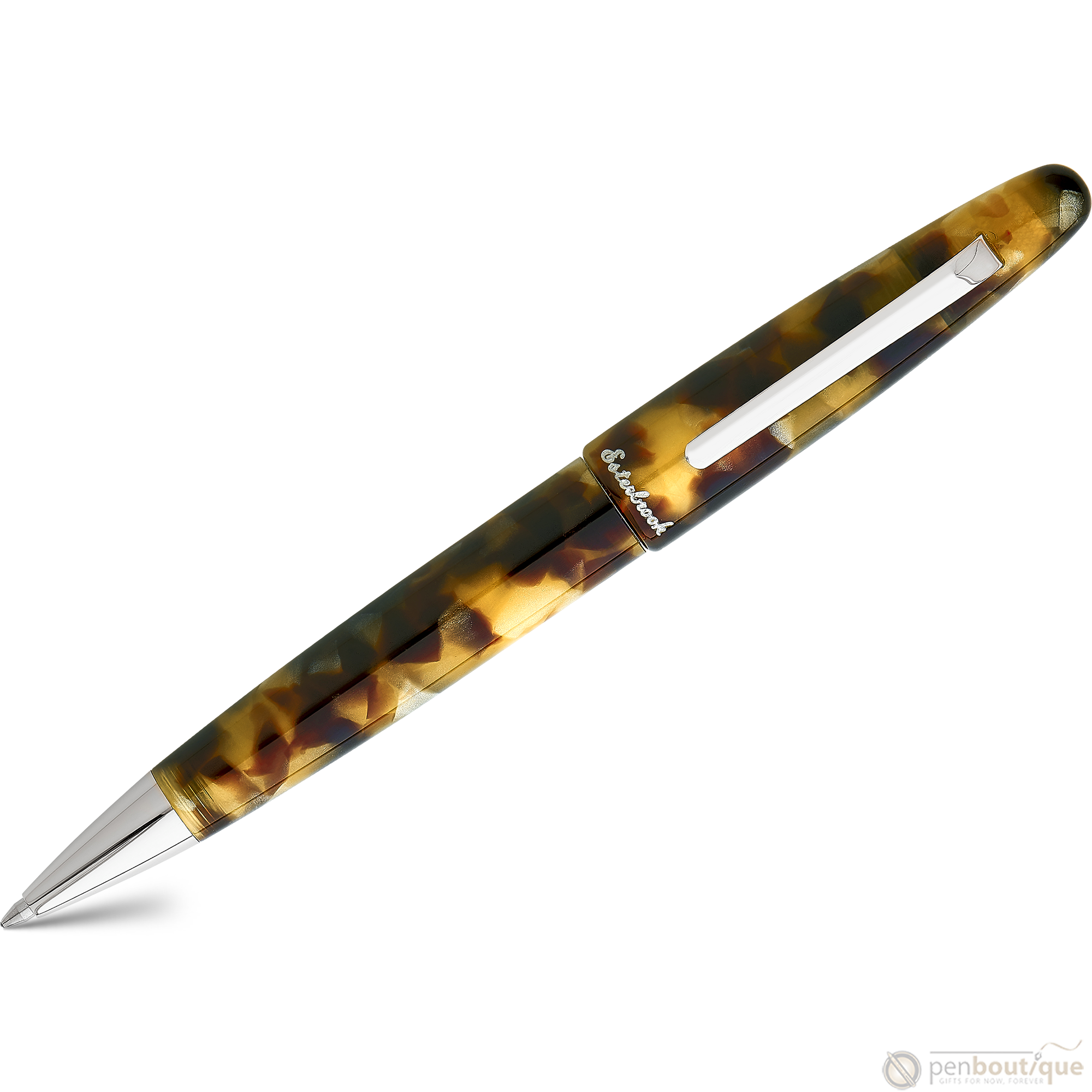 Esterbrook Estie Ballpoint Pen - Tortoise - Palladium Trim-Pen Boutique Ltd